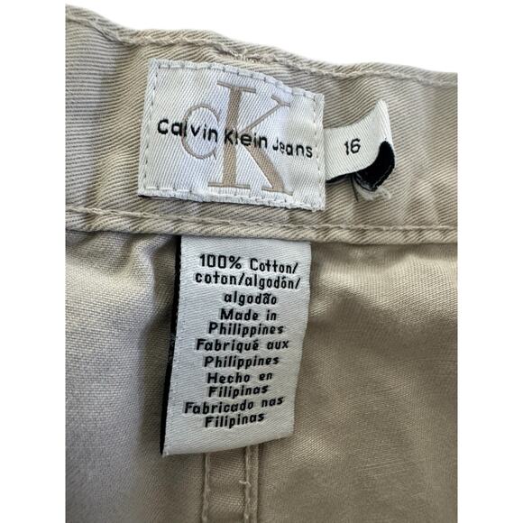 Calvin Klein Shorts Womens Size 16 Khaki Shorts Pockets #5387 - Picture 4 of 10